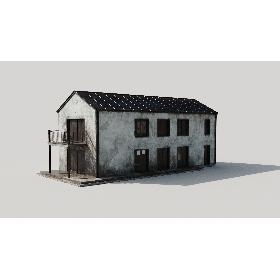 Realistic Modern Building Old - PBR 3D